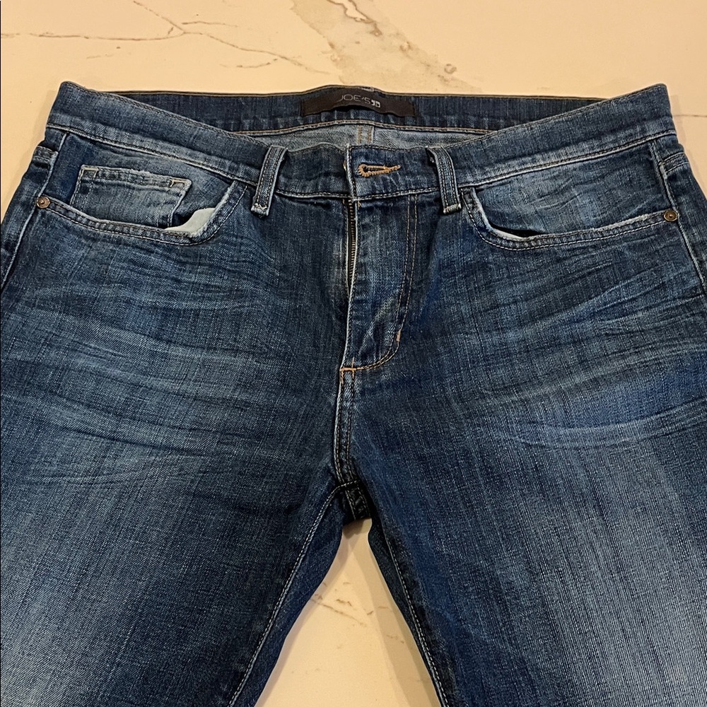 Joe's Jeans Dark Blue Denim with Contrast Stitching